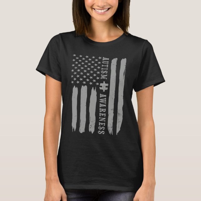Autism Acceptans  Autism Flagga  Pusselbit T Shirt (Framsida)