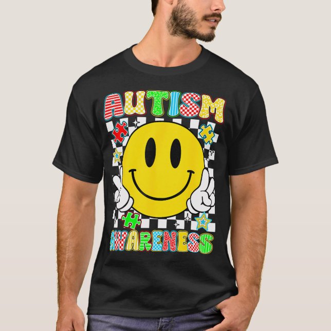 Autism Acceptans Autismt Puzzle Acceptera T Shirt (Framsida)