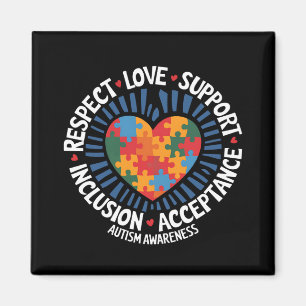 Autism Acceptans Autistisk Respekt Kärlek Stöd Magnet