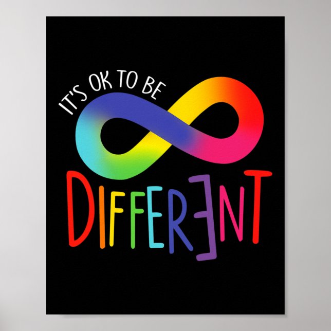 Autism Acceptans Det är ok att vara annorlunda Poster (Framsidan)