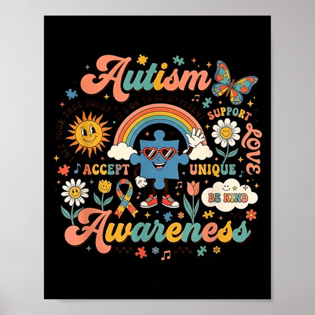 Autism Acceptans Det är Ok Att Vara Annorlunda Stö Poster (Framsidan)