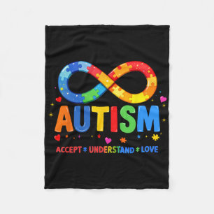 Autism Acceptans Förstå Kärlek Asd Stöd Fleecefilt