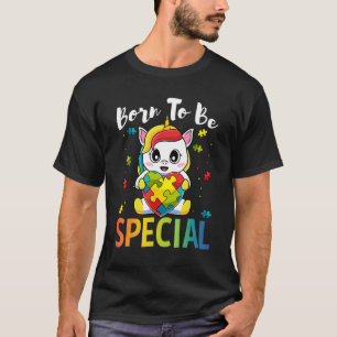 Autism Acceptans Fött Speciellt Enhörning Pussel F T Shirt