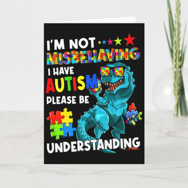 Autism Acceptans Jag Inte Missttar Jag Har Autism  Kort (Framsida)