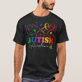 Autism Acceptans Medvetenhet Oändlighet T Shirt