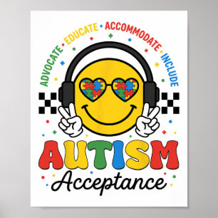 Autism Acceptans Medvetenhet Specialpedagogik Lära Poster