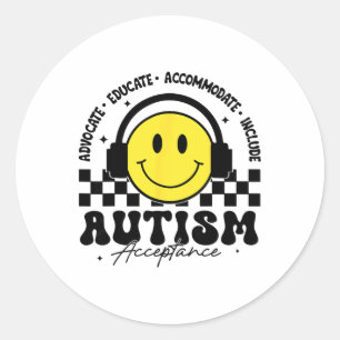 Autism Acceptans Medvetenhet Specialpedagogik Lära Runt Klistermärke