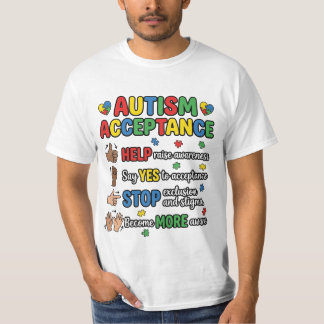 Autism Acceptans Medvetenhet Stöd Neurodiversitet T Shirt