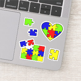 Autism Acceptans Pussel Autism medvetenhet dag Klistermärken
