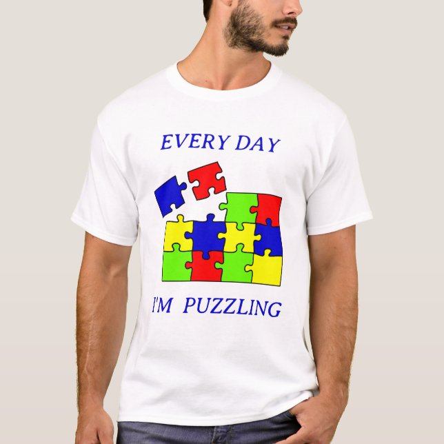 Autism Acceptans Pussel Autism medvetenhet dag    T Shirt (Framsida)