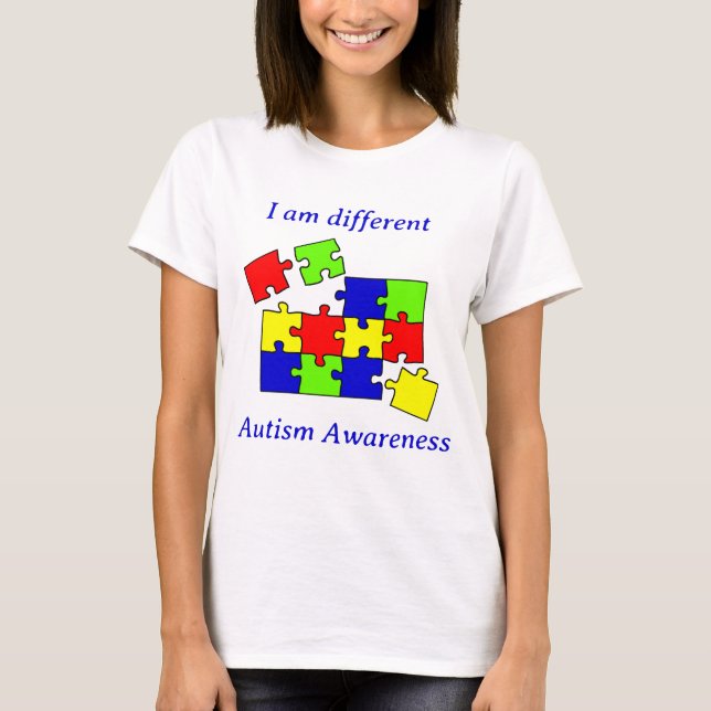 Autism Acceptans Pussel Autism medvetenhet dag   T Shirt (Framsida)