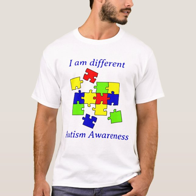 Autism Acceptans Pussel Autism medvetenhet dag   T Shirt (Framsida)