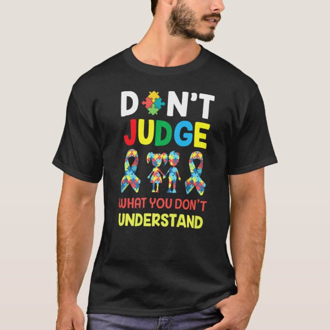 Autism Acceptans Rawrsomely Annorlunda Pussel Män  T Shirt (Framsida)
