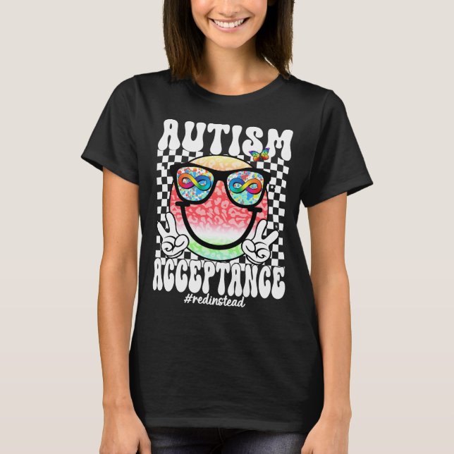 autism acceptans smiley (2 t shirt (Framsida)