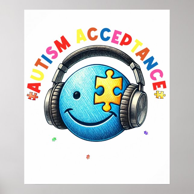 autism acceptans smiley  poster (Framsidan)