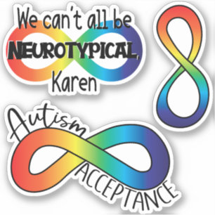 Autism Acceptans Stickpack för neurodiversity Klistermärken