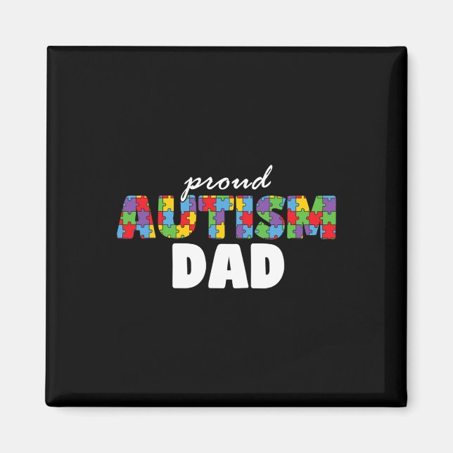 Autism Acceptans Stolt Pappa Far Acceptans Män D Magnet (Framsidan)