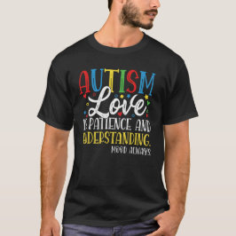 Autism Acceptera Förstå Kärlek Handavtryck Lärare T Shirt