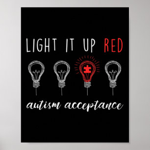 Autism Accepterar att det tänder röd #redi stället Poster