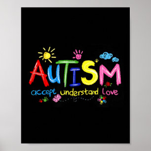 Autism Accepterar Kärlek Autism Awareness 1 Poster