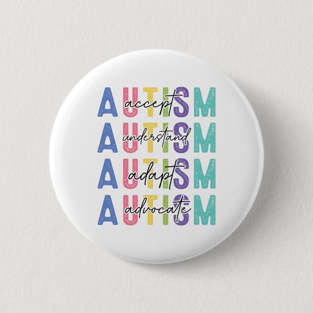 Autism Accepterar Kärlek Knapp (Framsida)