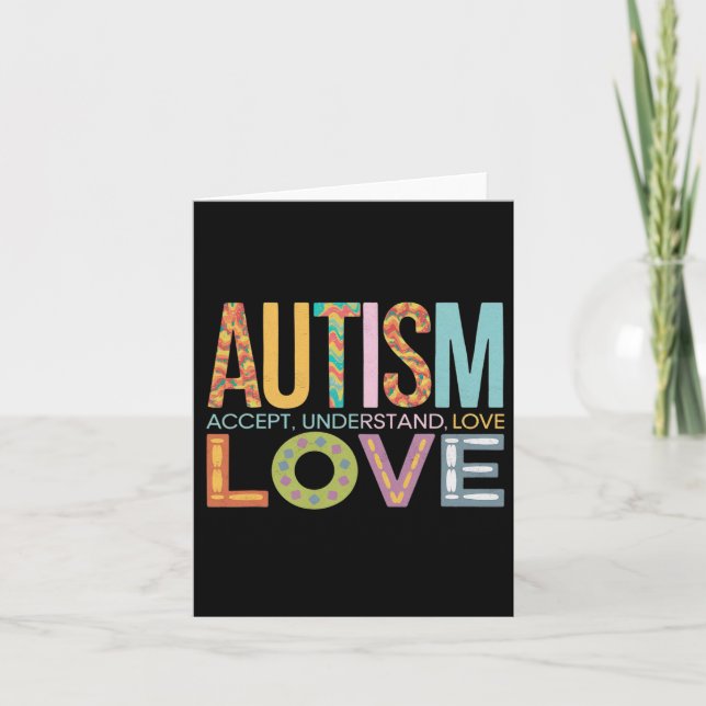 Autism Accesse Kärlek Awareness Support Ki Kort (Framsida)