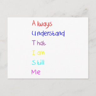 Autism Acrostic Dikt Crayon Vykort