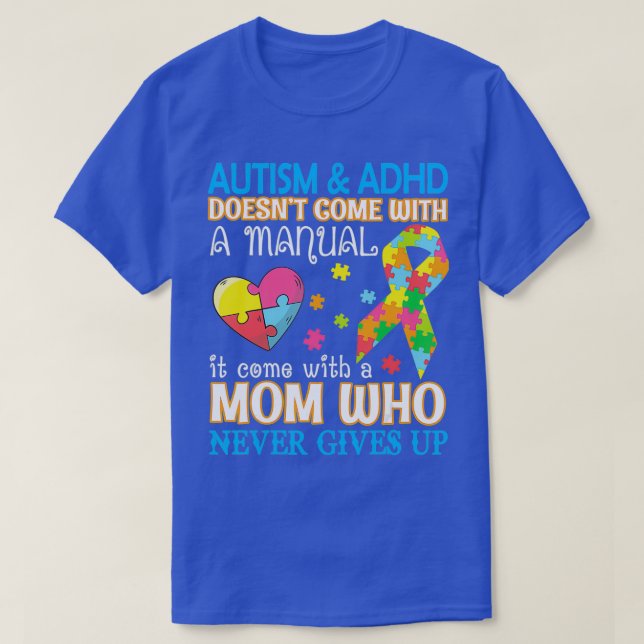 Autism Adhd-Kom med manuell IT-Kom med T Shirt (Design framsida)