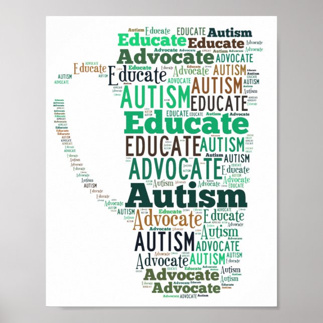 Autism Advocate Educate Poster GoTeamKate (Framsidan)