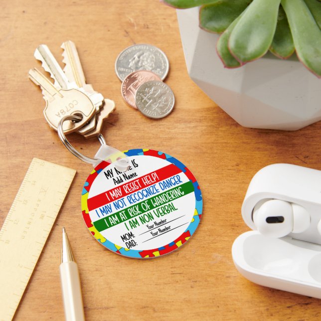 Autism Alert non Verbal Autistic Nyckelring (Skrivbord)