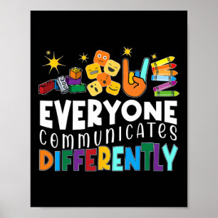 Autism Alla kommunicerar olika Autism Aw Poster