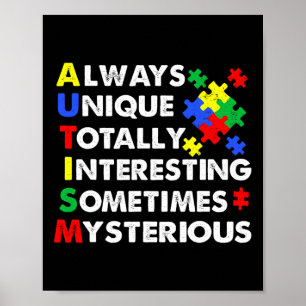 Autism alltid unik poster