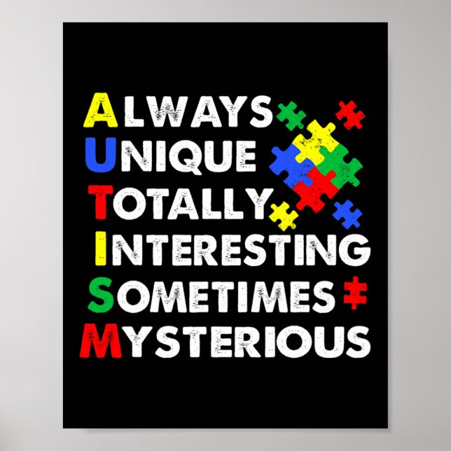 Autism alltid unik poster (Framsidan)