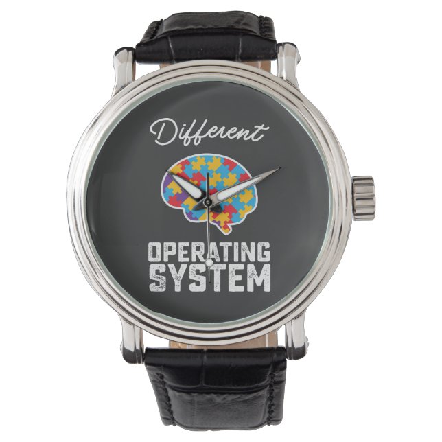 Autism Annorlunda Operativsystem Neurodiversitet Armbandsur (Framsida)