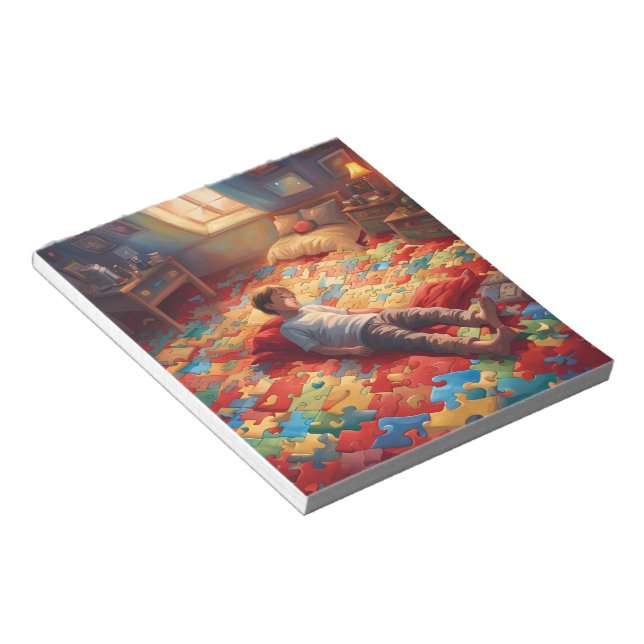 Autism Anteckningsblock (Vinklad)