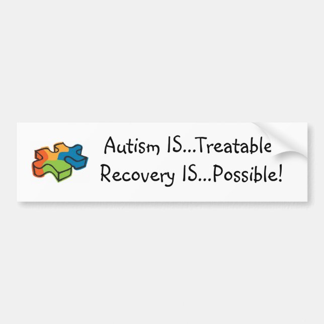 Autism ÄR… behandlingsbar! Återställningen ÄR… Bildekal (Framsidan)