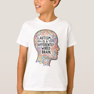 Autism är en konturcitat av en annan typ av trådbu t shirt