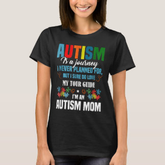 Autism är en resa i en autism i Mamma T Shirt