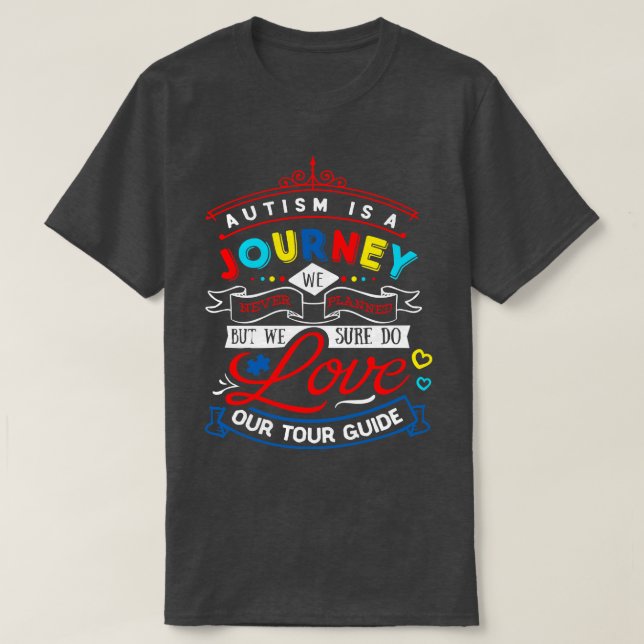 Autism är en resa t shirt (Design framsida)