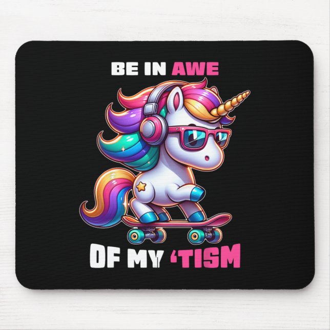 Autism är en vacker tism. musmatta (Framsidan)