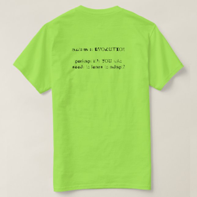 autism är evolution tröja (Design baksida)