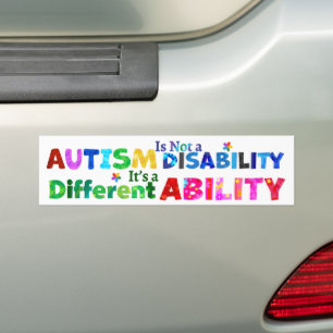 AUTISM är inte en funktionsnedsättning Bildekal