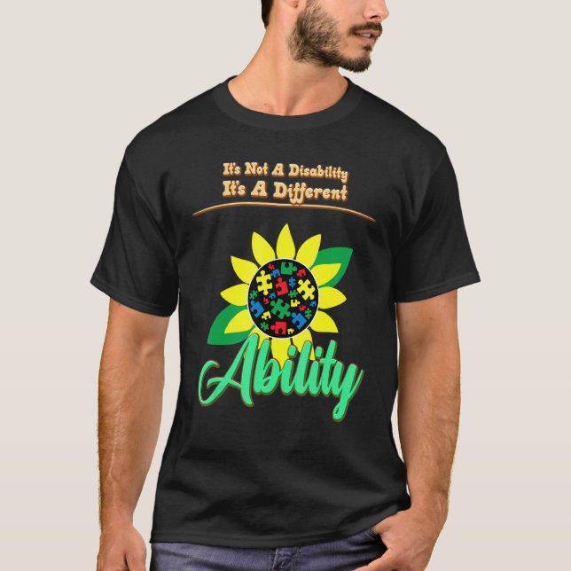Autism är inte en funktionsnedsättning Sarcastic T Shirt (Framsida)