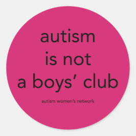 Autism är inte en pojkes klubb: klistermärken