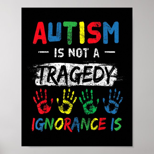 Autism är inte en tragisk stödmedvetenhet som är a poster (Framsidan)