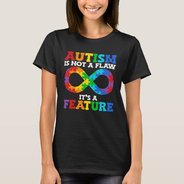 Autism är inte ett fel utan en funktion Autism Awa T Shirt (Framsida)