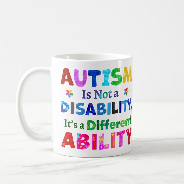 AUTISM är inte ett funktionshinder Kaffemugg (Vänster)