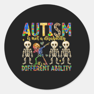Autism är inte ett handikapp, det är en annan förm runt klistermärke