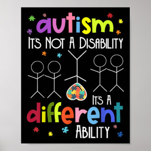 Autism är inte ett handikapp och dess annorlunda f poster