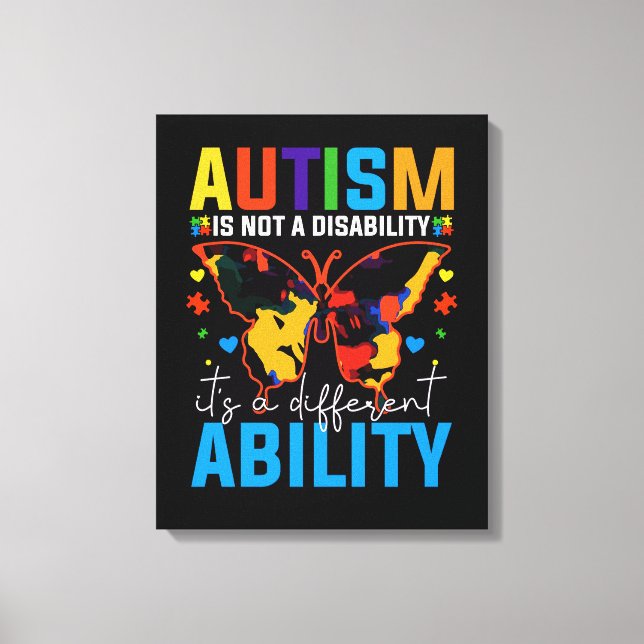 Autism är inte ett handikapp utan ett annat canvastryck (Framsida)